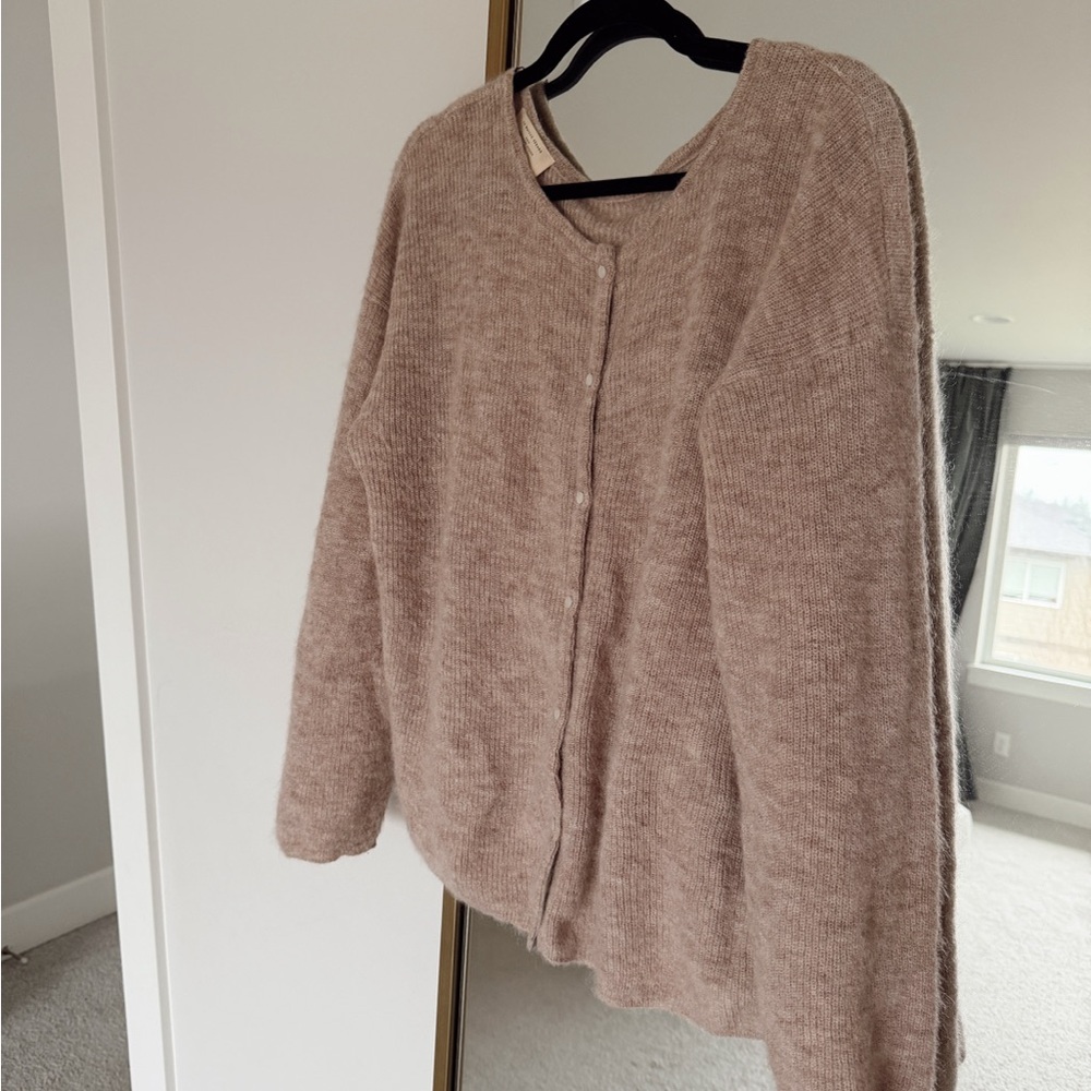 Sezane Gaspard Cardigan - Light Beige